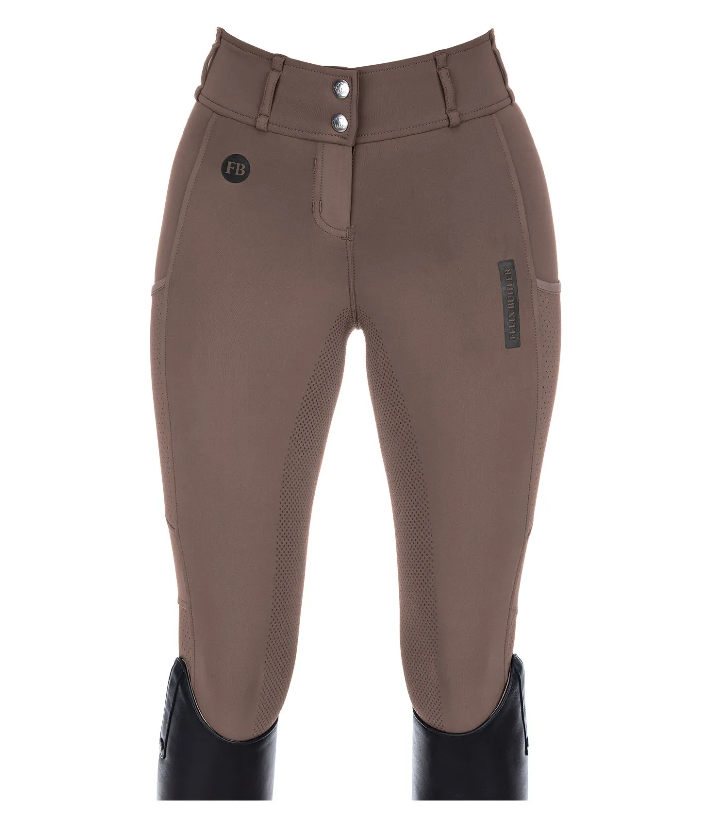 Felix Bühler Pantalon d'équitation d'été hybride à fond intégral grip Samira-Mesh cannelle Hot