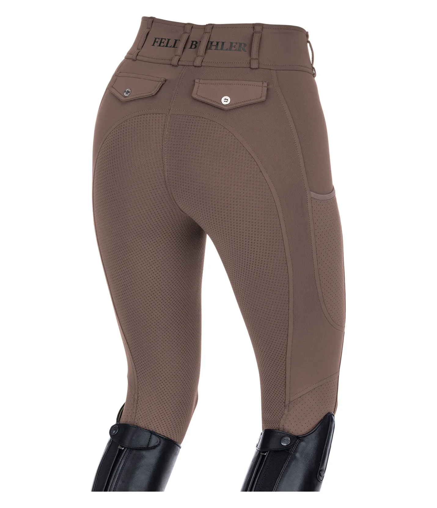 Felix Bühler Pantalon d'équitation d'été hybride à fond intégral grip Samira-Mesh cannelle Hot
