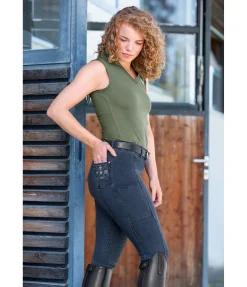 Felix Bühler Pantalon d'équitation en jean à fond intégral grip Estelle denim Online