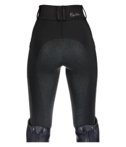 Equilibre Pantalon d'équitation hybride à fond intégral grip enfant Ilva noir New