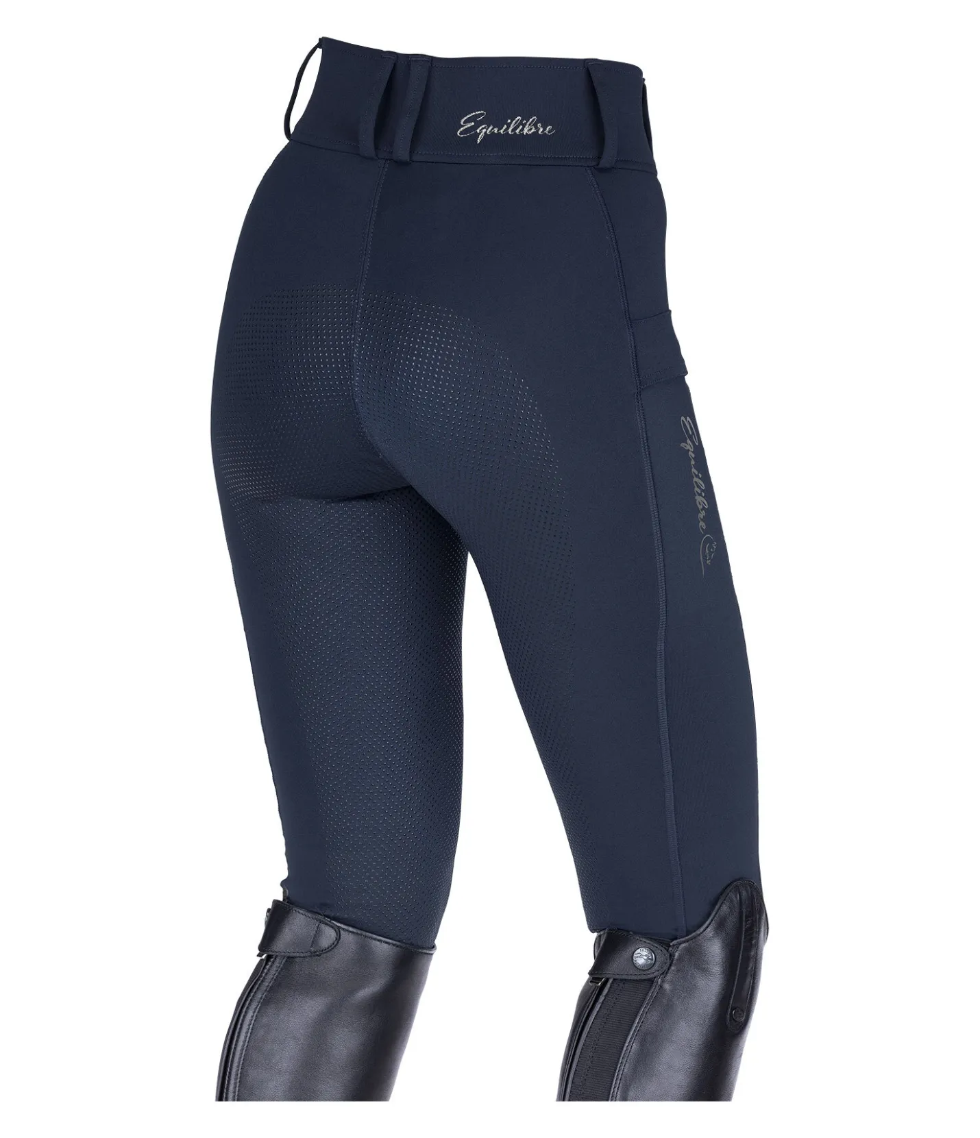 Equilibre Pantalon d'équitation hybride à fond intégral grip enfant Ilva navy Hot