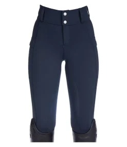 Equilibre Pantalon d'équitation hybride à fond intégral grip enfant Ilva navy Hot
