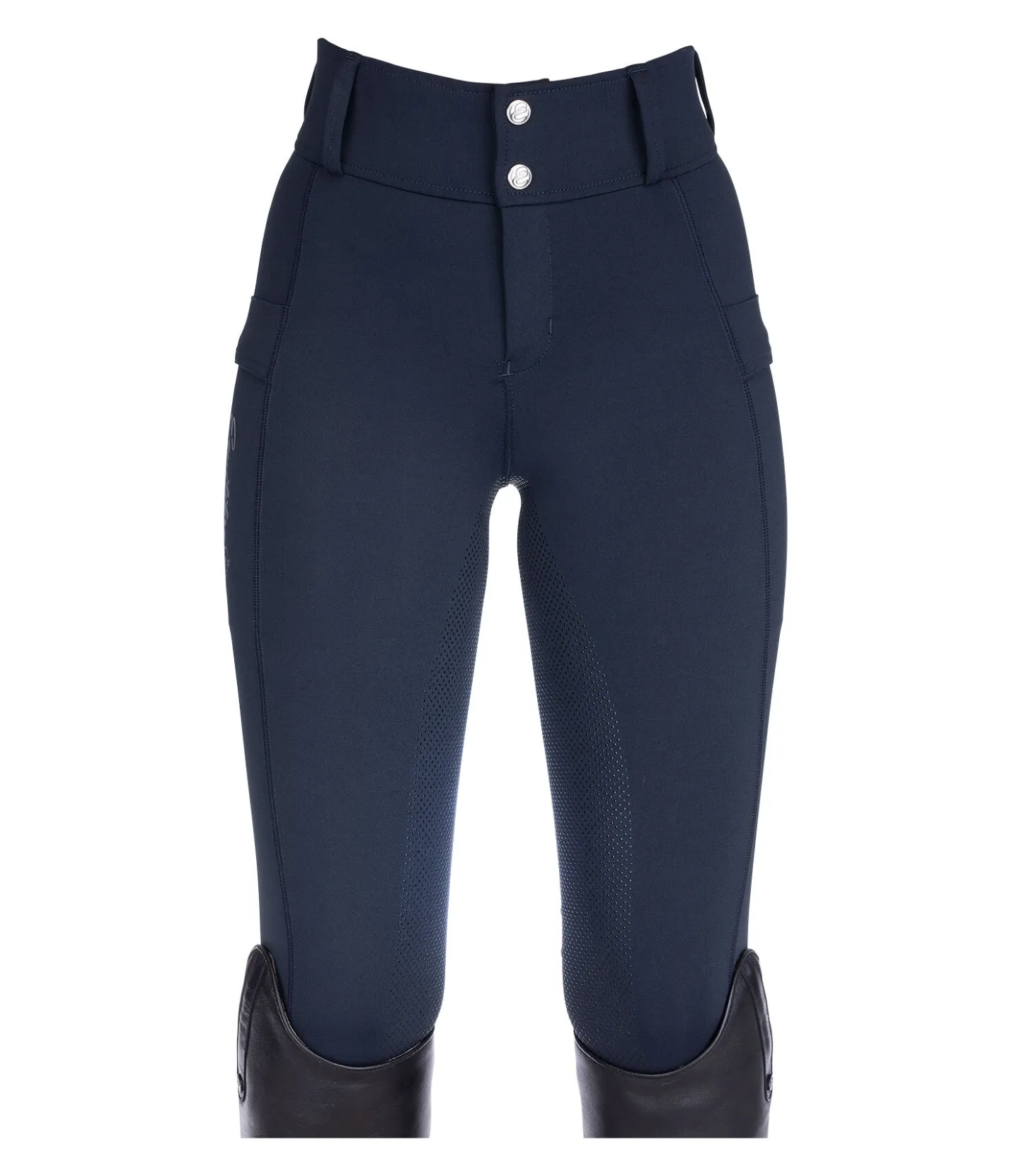 Equilibre Pantalon d'équitation hybride à fond intégral grip enfant Ilva navy Hot