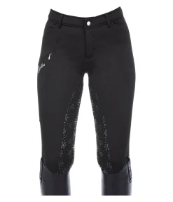 Equilibre Pantalon d'équitation hybride et thermique à fond intégral grip enfant Caitlyn II noir Discount