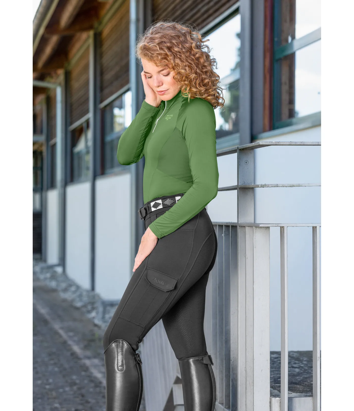 Felix Bühler Pantalon d'équitation hybride Grip Melina noir New