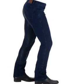 Felix Bühler Pantalon d'équitation jodhpur en jean avec fond intégral grip homme Owen denim Best