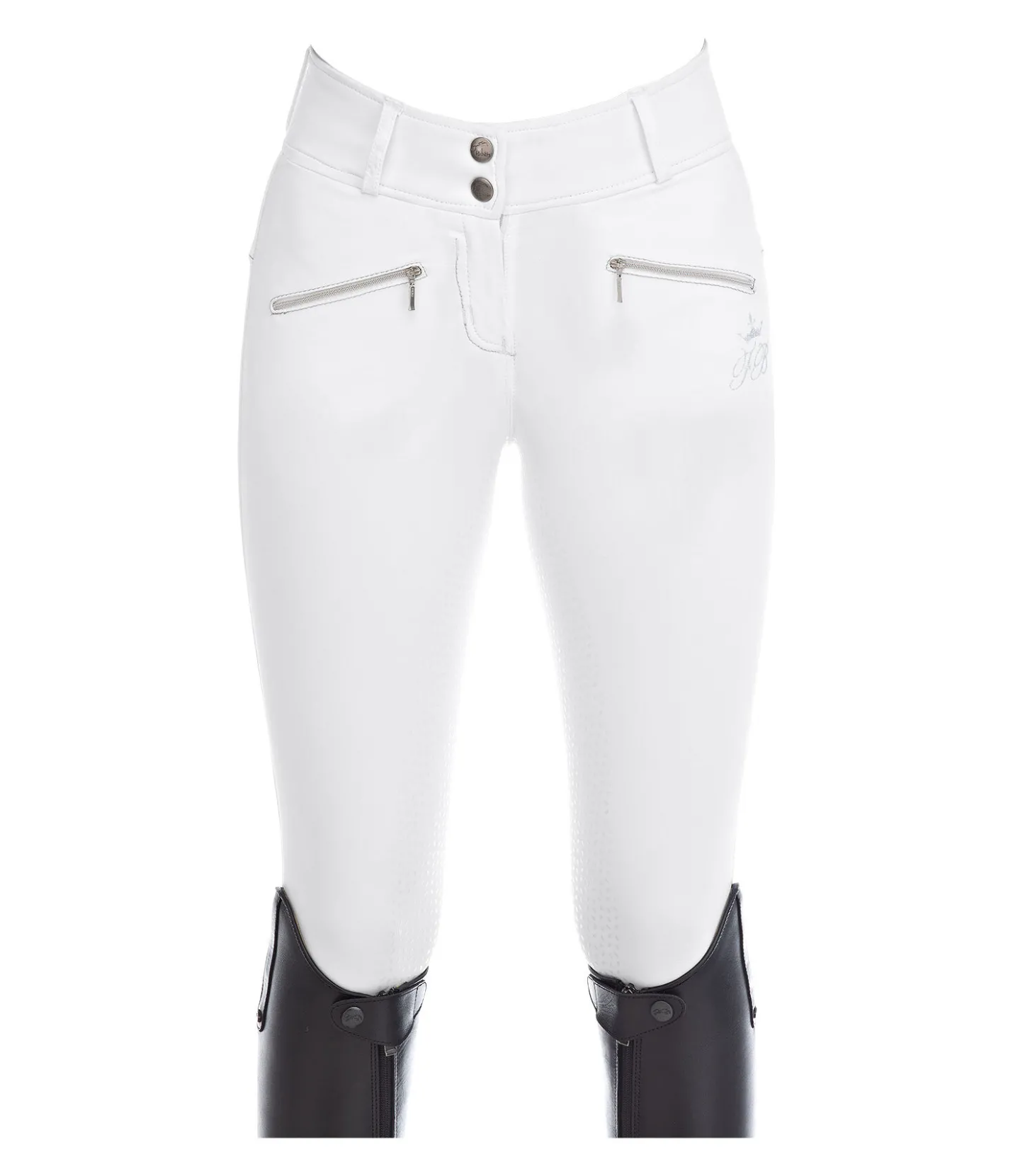 Felix Bühler Pantalon d'équitation taille haute à fond intégral Grip Catherine blanc Hot