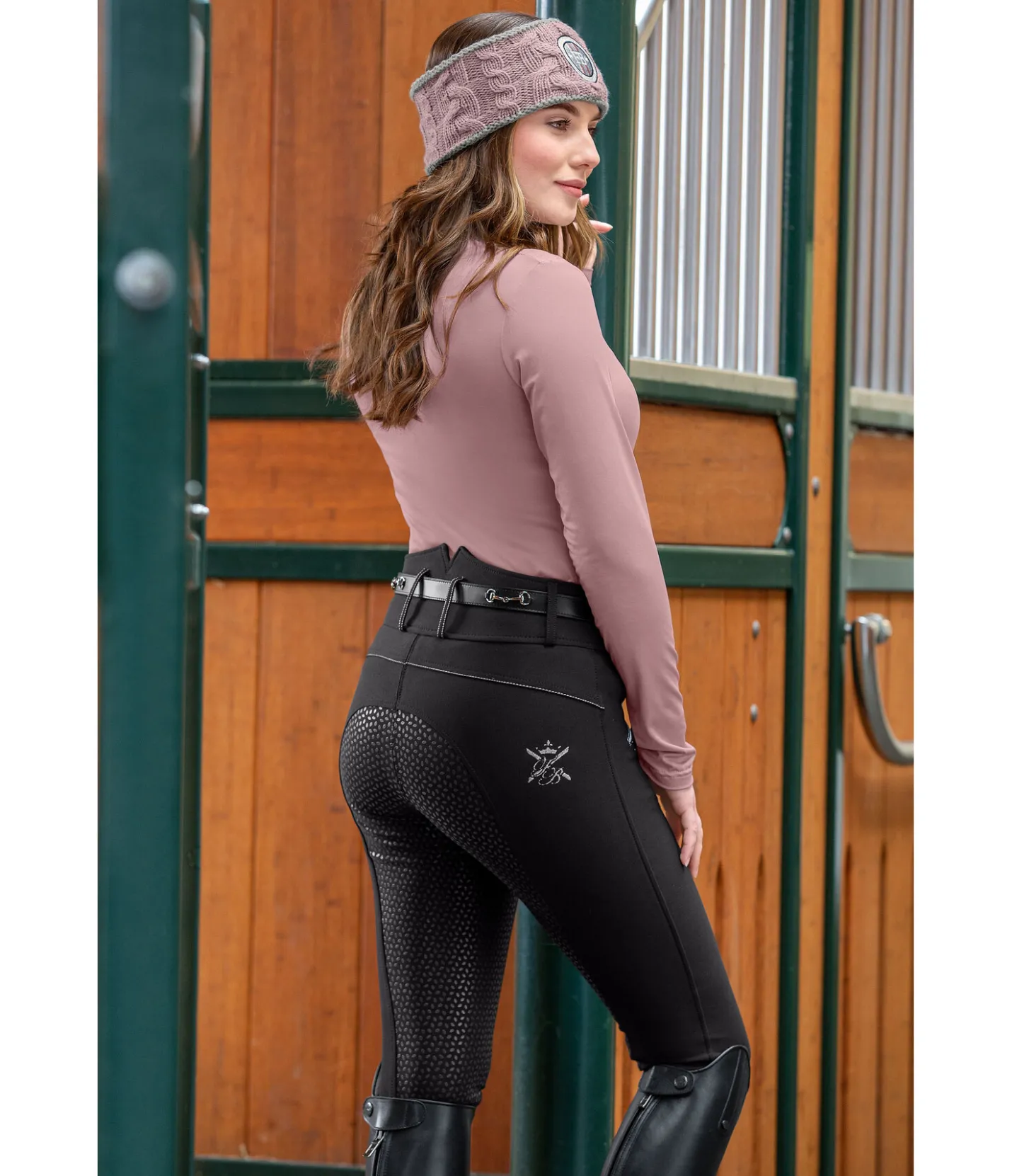 Felix Bühler Pantalon d'équitation taille haute à fond intégral Grip Catherine noir Hot