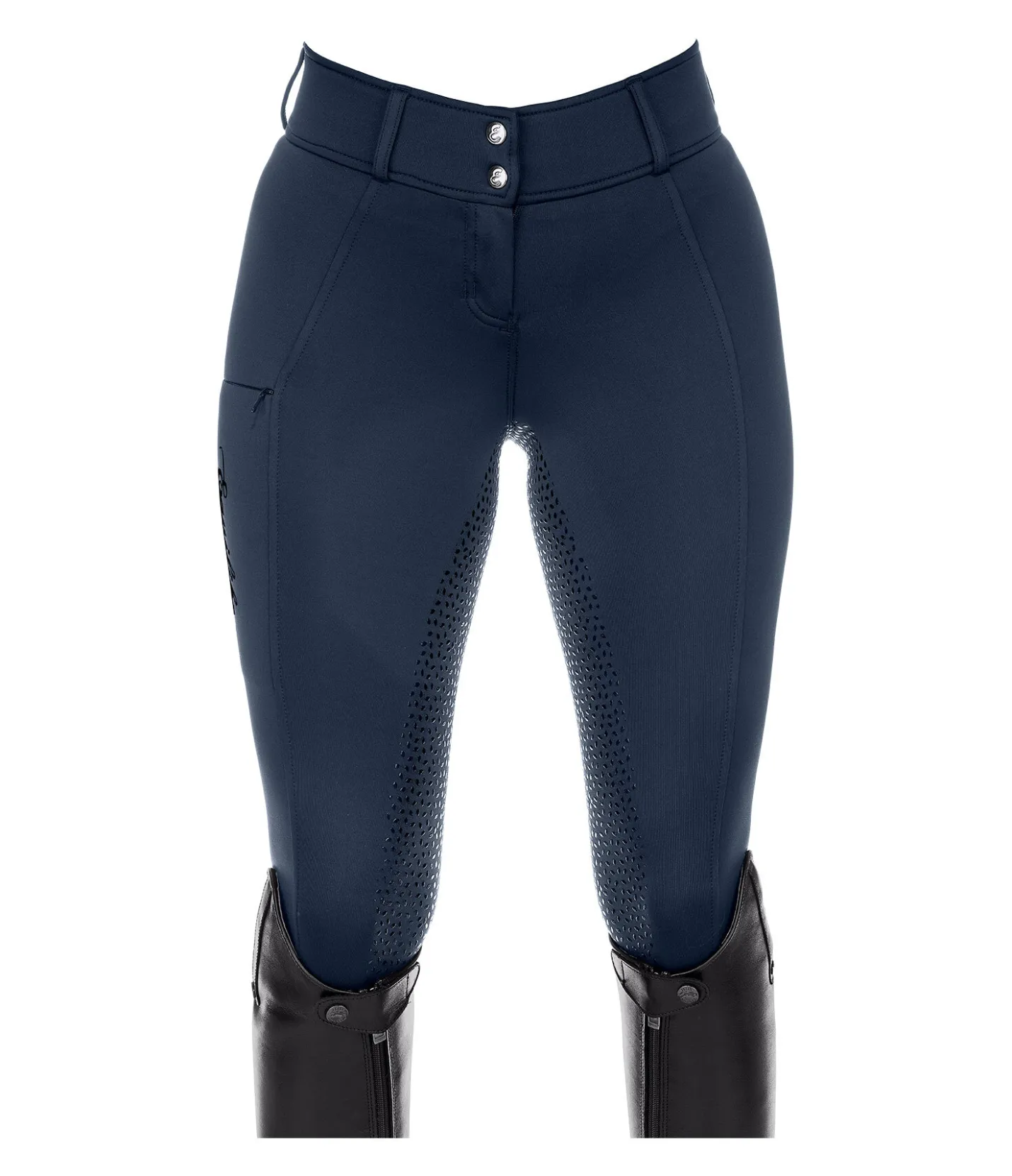 Equilibre Pantalon d'équitation thermique hybride à fond intégral Grip Marleen navy Sale