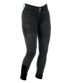 Equilibre Pantalon d'équitation thermique hybride à fond intégral Grip Marleen noir Hot