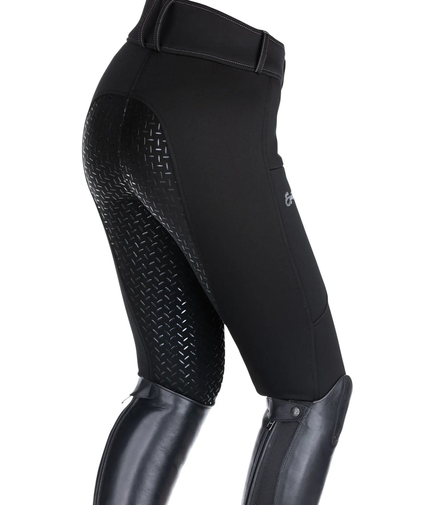 Equilibre Pantalon d'équitation thermique et hybride à fond intégral grip enfant Talea noir Online
