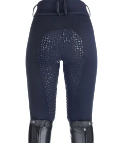 Equilibre Pantalon d'équitation thermique et hybride à fond intégral grip enfant Talea bleu minuit Sale