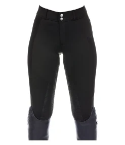 Equilibre Pantalon d'équitation thermique et hybride à fond intégral grip enfant Nevis noir Sale