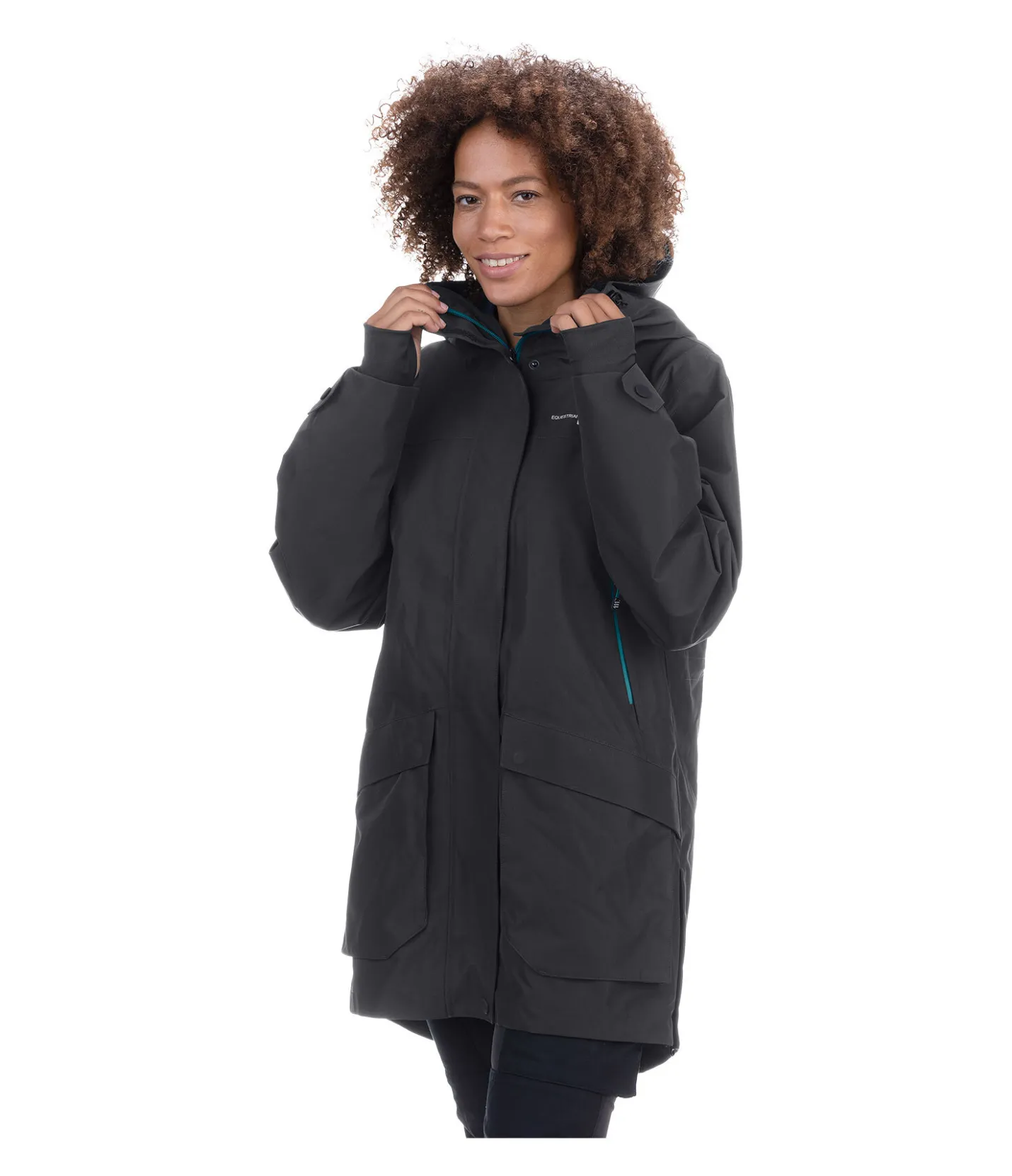 EQUESTRIAN WORK WEAR Parka d'extérieur technique 3 en 1 avec gilet amovible noir Sale