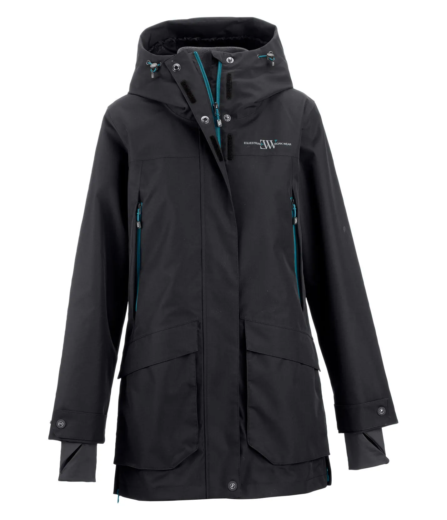 EQUESTRIAN WORK WEAR Parka d'extérieur technique 3 en 1 avec gilet amovible noir Sale