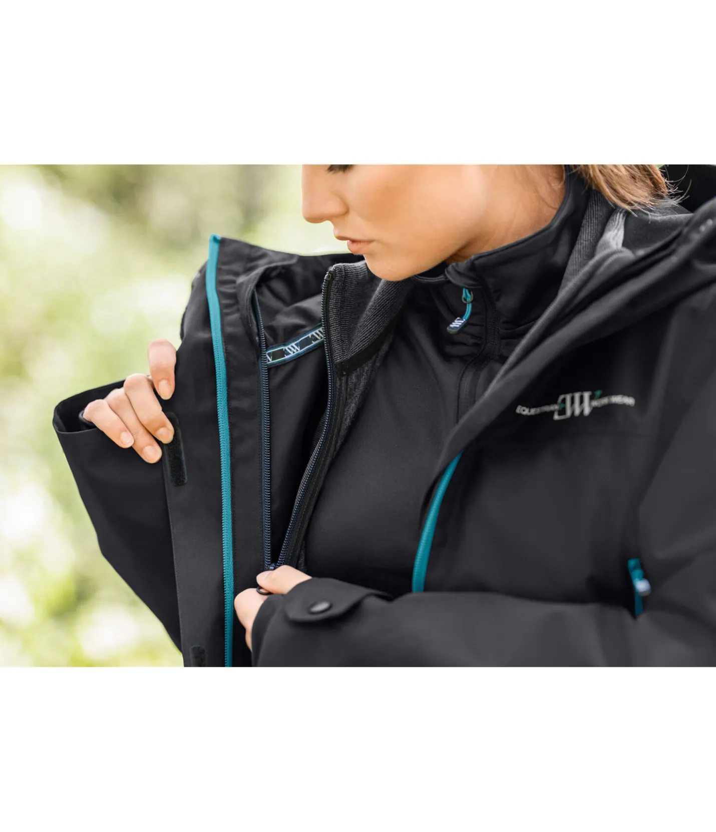 EQUESTRIAN WORK WEAR Parka d'extérieur technique 3 en 1 avec gilet amovible noir Sale