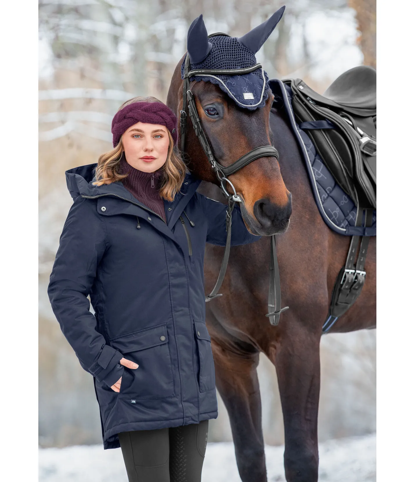 Felix Bühler Parka d'équitation technique à capuche Anouk navy Best