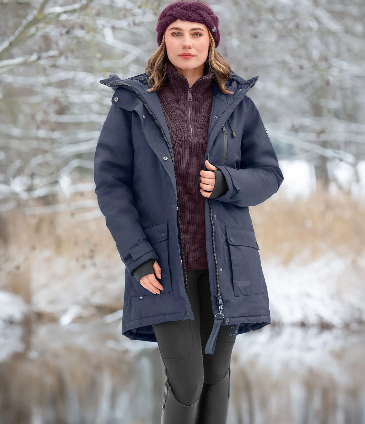Felix Bühler Parka d'équitation technique à capuche Anouk navy Best