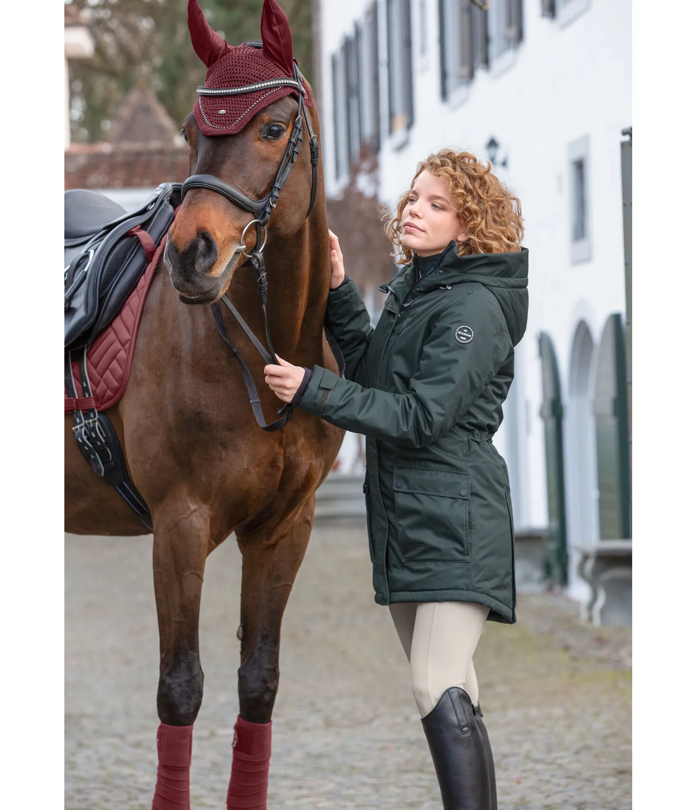 Felix Bühler Parka d'équitation technique à capuche Anouk thé vert Clearance