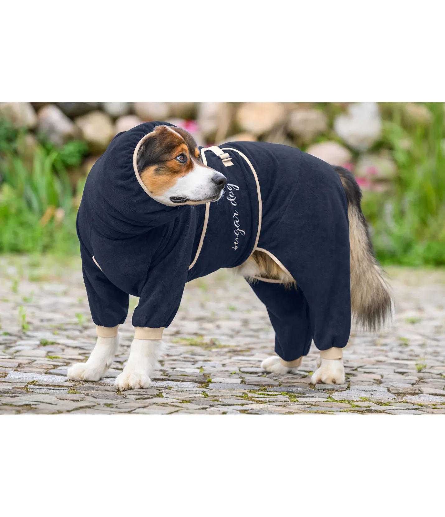 sugar dog Peignoir pour chien Allover Dry navy Hot
