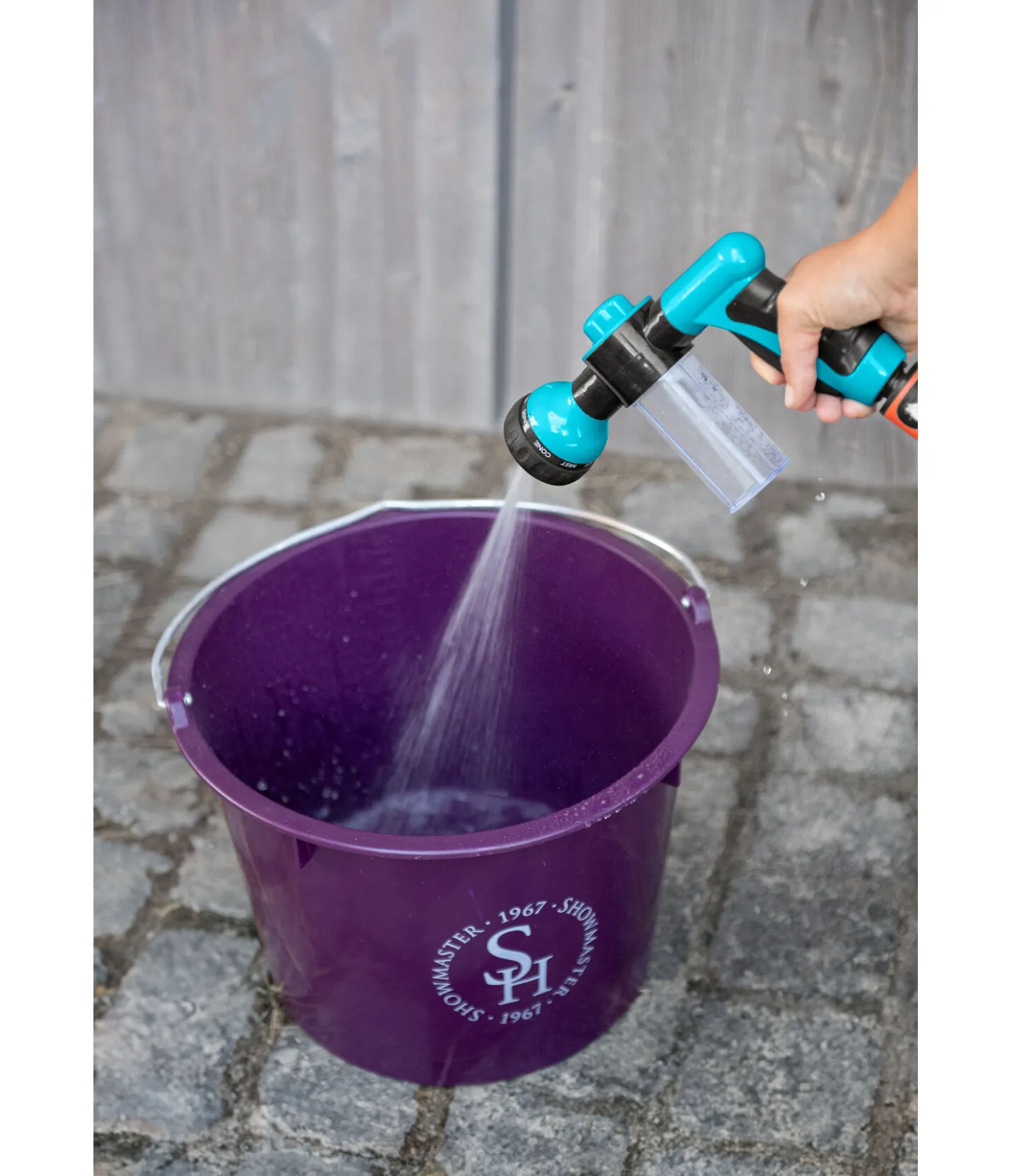 SHOWMASTER Pistolet de douche pour cheval bleu Clearance