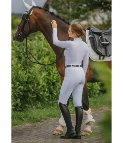 Felix Bühler Polo de concours technique à manches longues Gracie II blanc