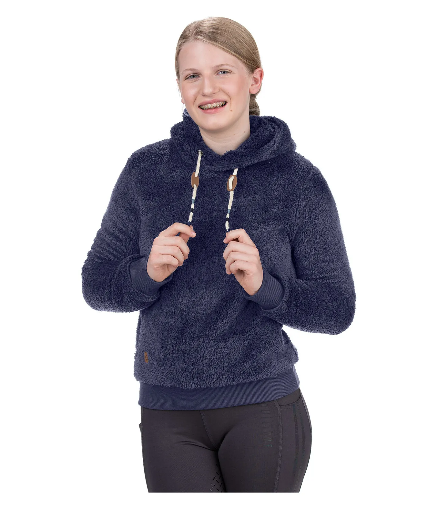 STEEDS Pull à capuche en polaire Teddy enfant Bette marine Outlet
