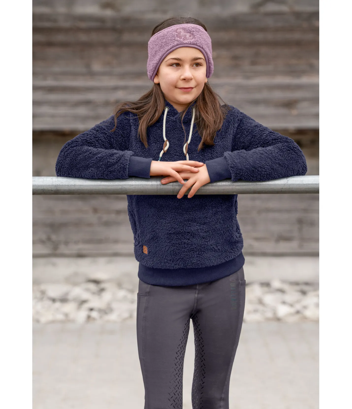 STEEDS Pull à capuche en polaire Teddy enfant Bette marine Outlet