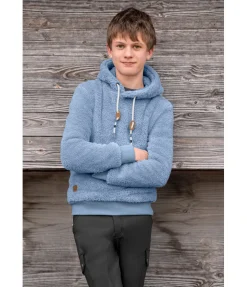 STEEDS Pull à capuche en polaire Teddy enfant Bette bleu cristal Best