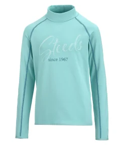STEEDS Pull à col roulé technique en stretch enfant Elliot bleu lagune Clearance