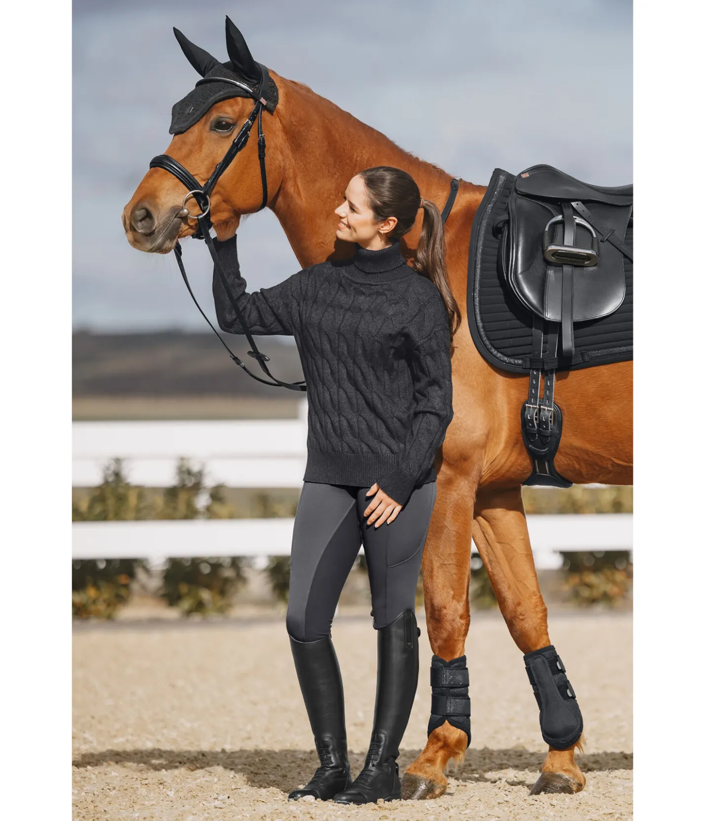 Felix Bühler Pull-over à col roulé Lea noir Clearance