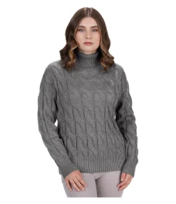Felix Bühler Pull-over à col roulé Lea titane Clearance