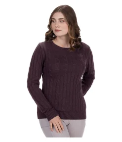 Felix Bühler Pull-over en tricot Neele prune New