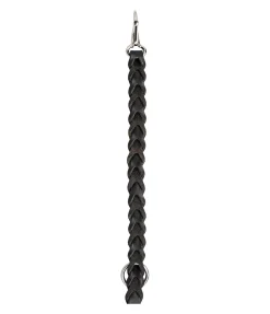 TWIN OAKS Rênes en cuir tressé 2 en 1 Tromm noir New