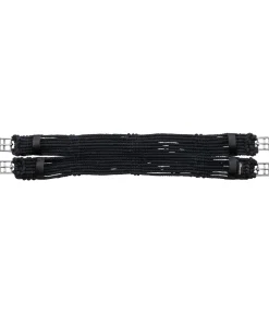 SHOWMASTER Sangle courte de dressage en cordes de coton noir Discount