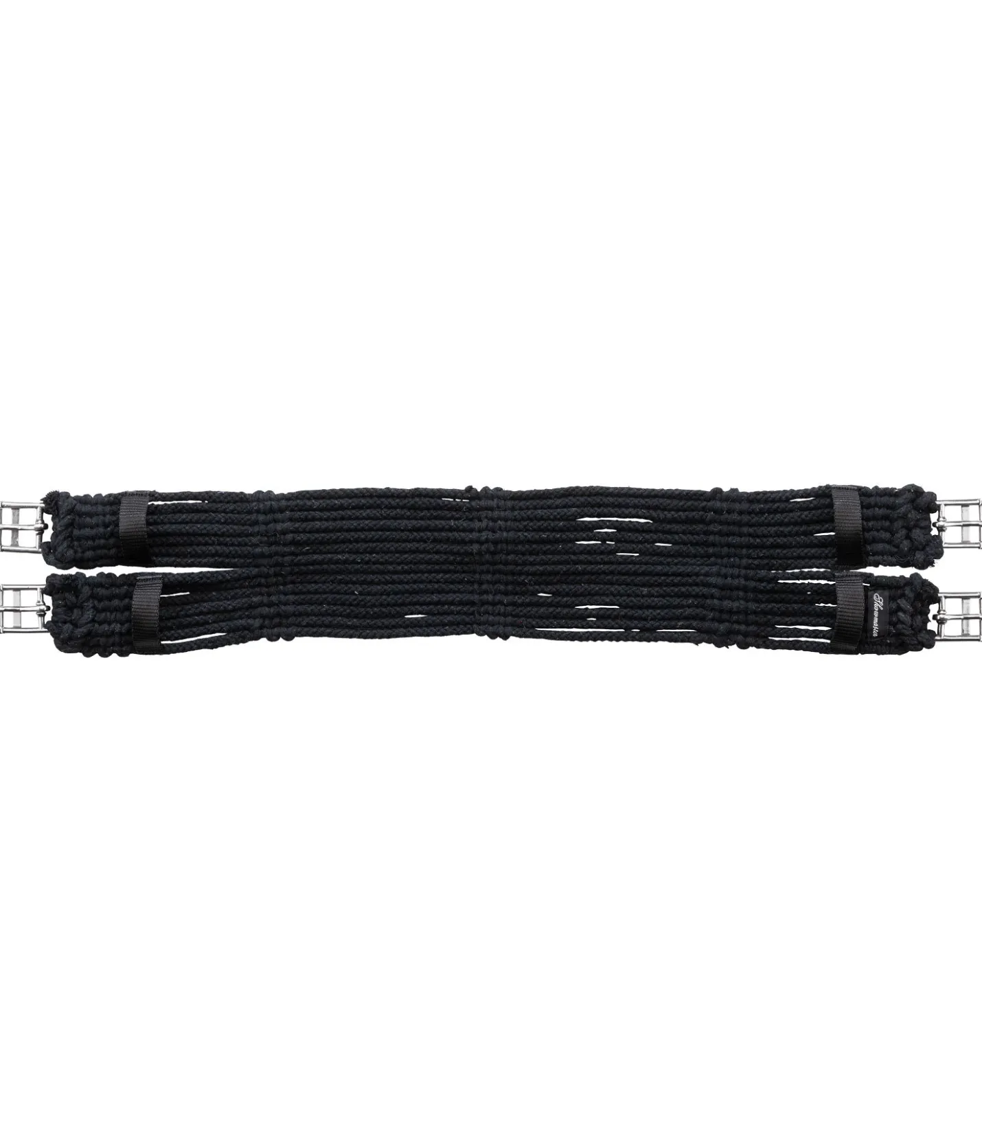 SHOWMASTER Sangle courte de dressage en cordes de coton noir Discount