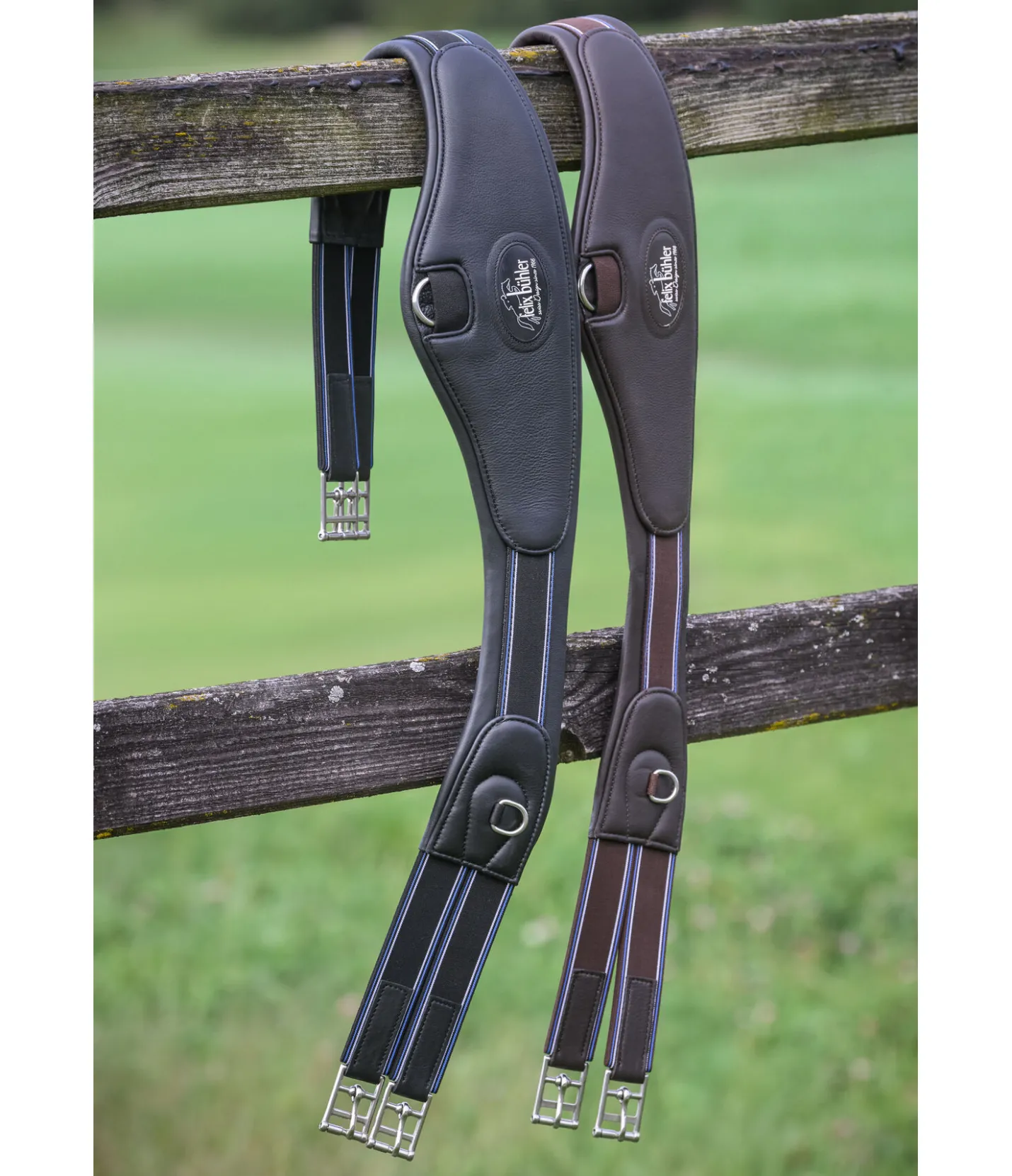 Felix Bühler Sangle demi-lune en cuir doux noir New