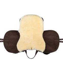 SHOWMASTER Selle de loisir en véritable fourrure d'agneau brun