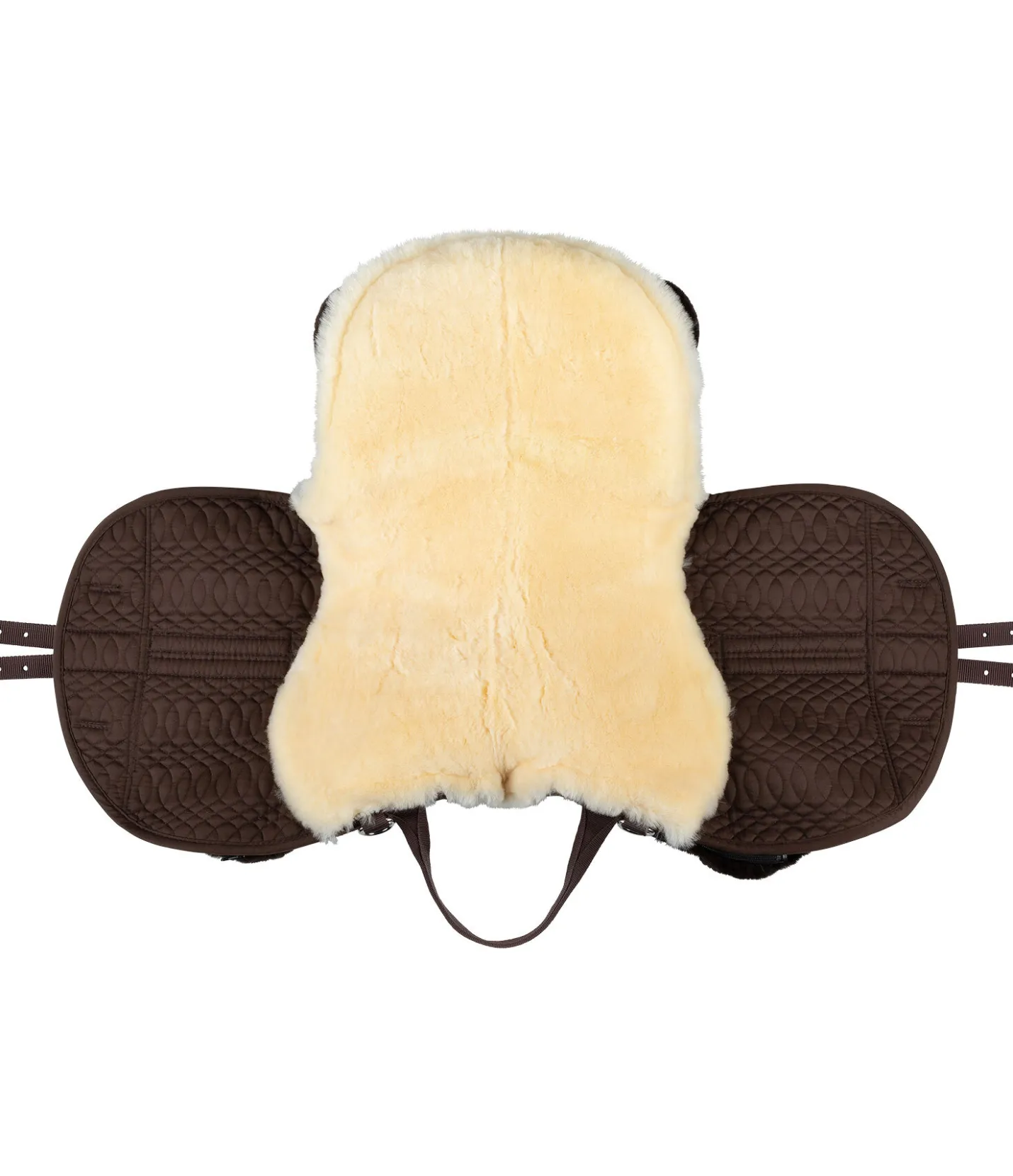 SHOWMASTER Selle de loisir en véritable fourrure d'agneau brun