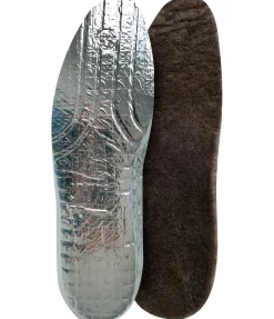 Felix Bühler Semelles en véritable fourrure d'agneau Aluminium New