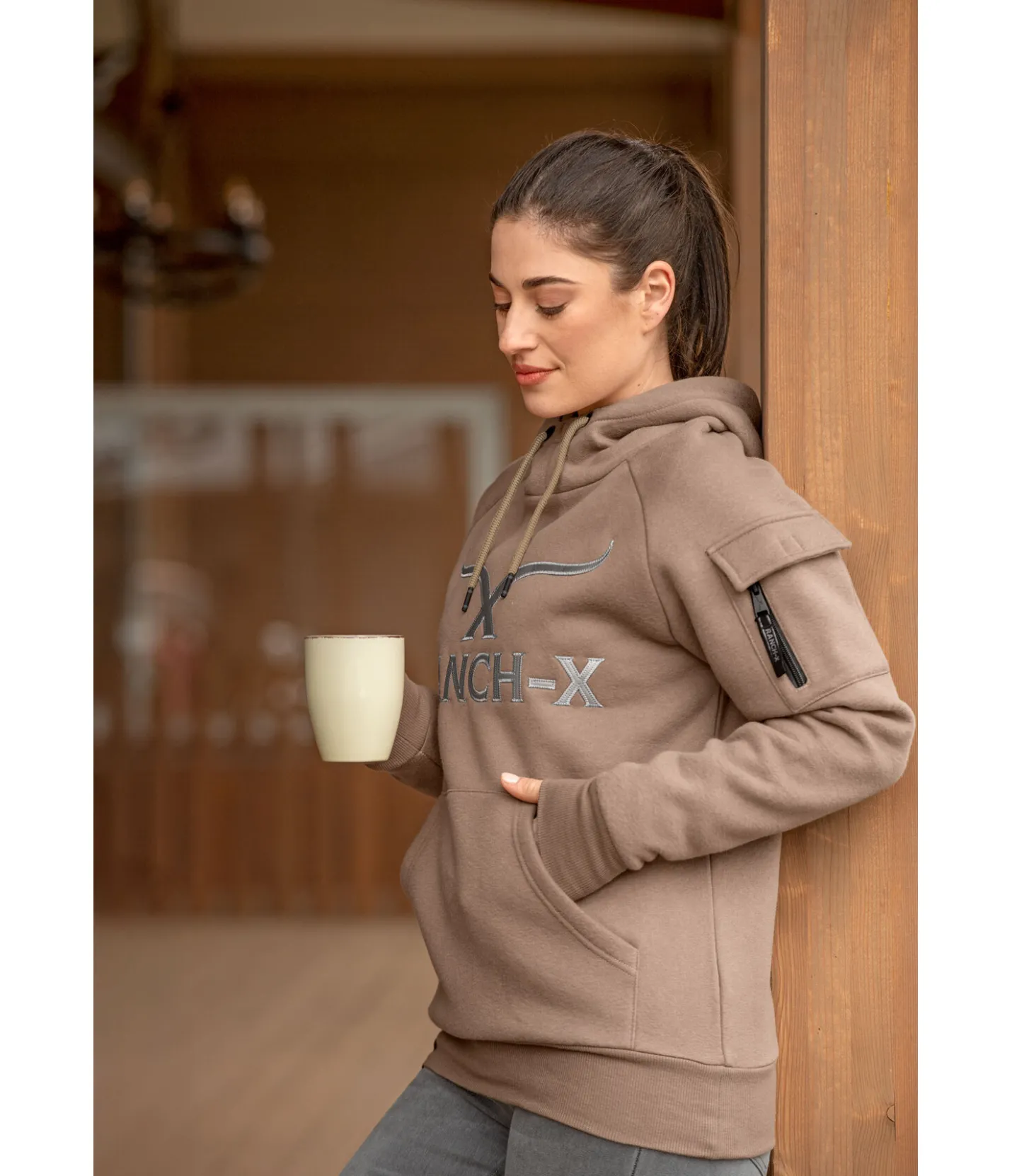 RANCH-X Sweat à capuche Macy naturel
