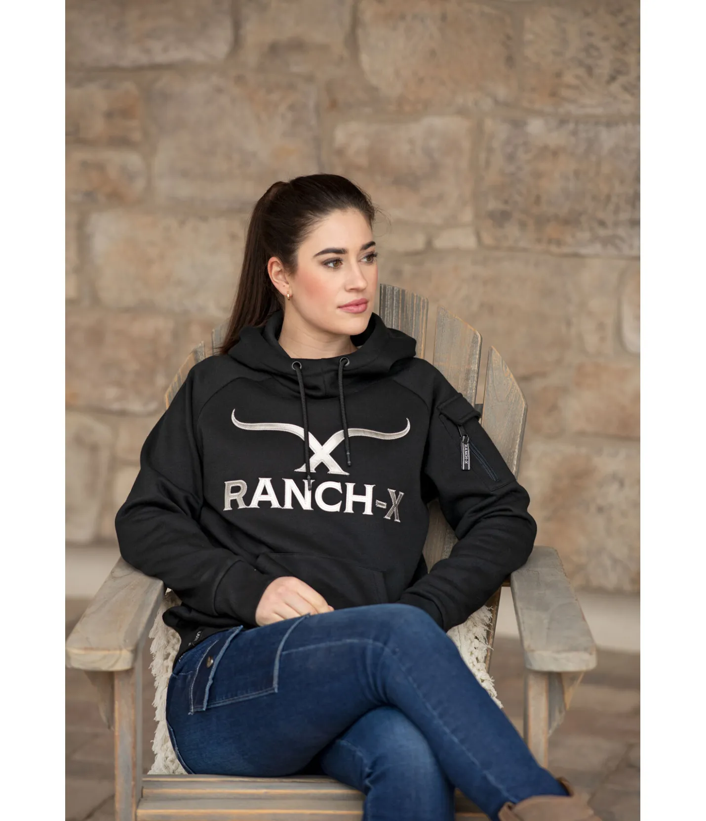 RANCH-X Sweat à capuche Macy noir