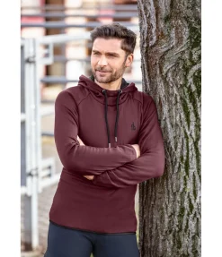 Felix Bühler Sweat à capuche Performance stretch homme Macon acajou Outlet