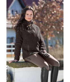 STEEDS Sweat en tricot polaire Jona chocolat noir