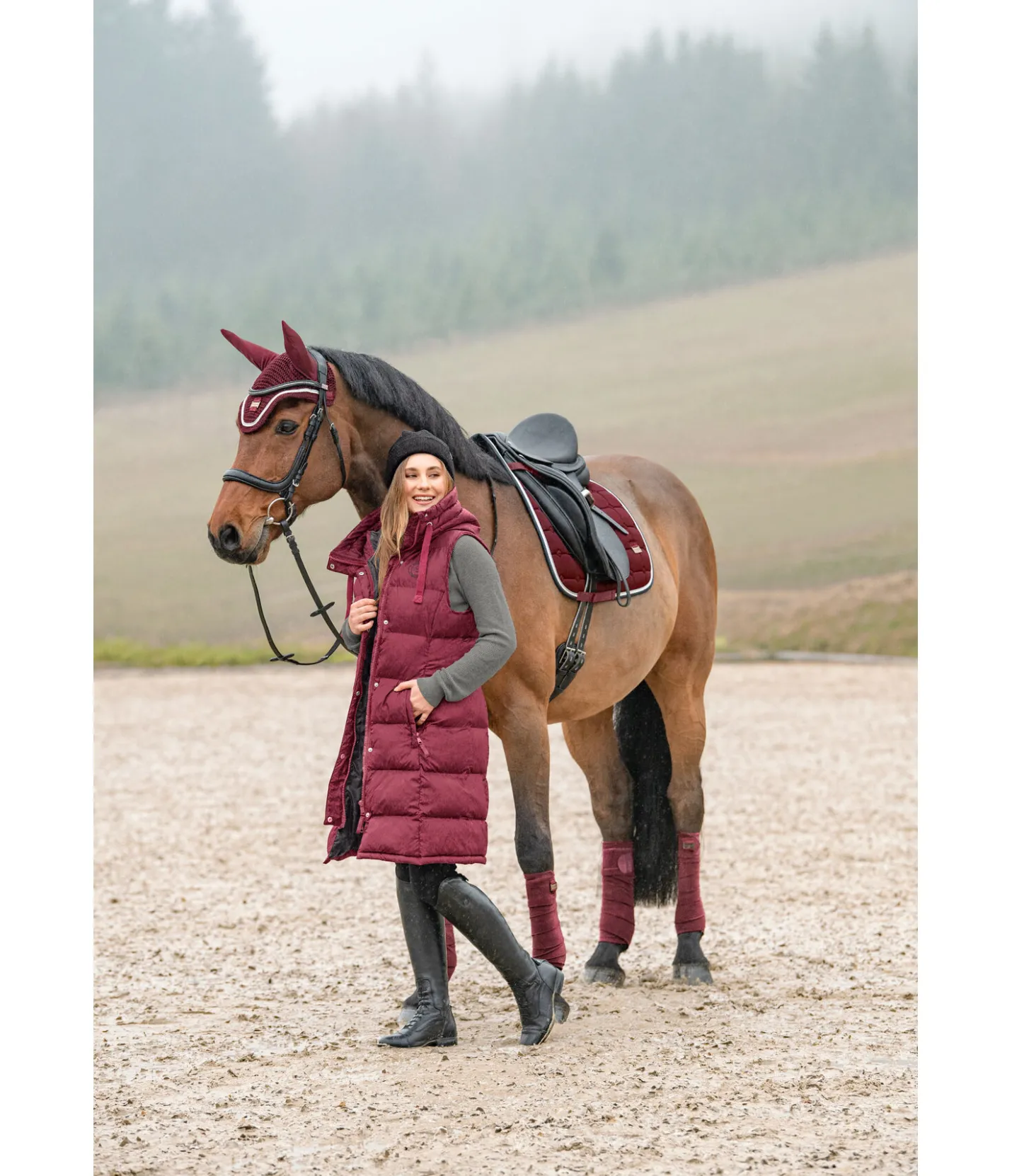 Felix Bühler Tapis de selle Essential bordeaux New