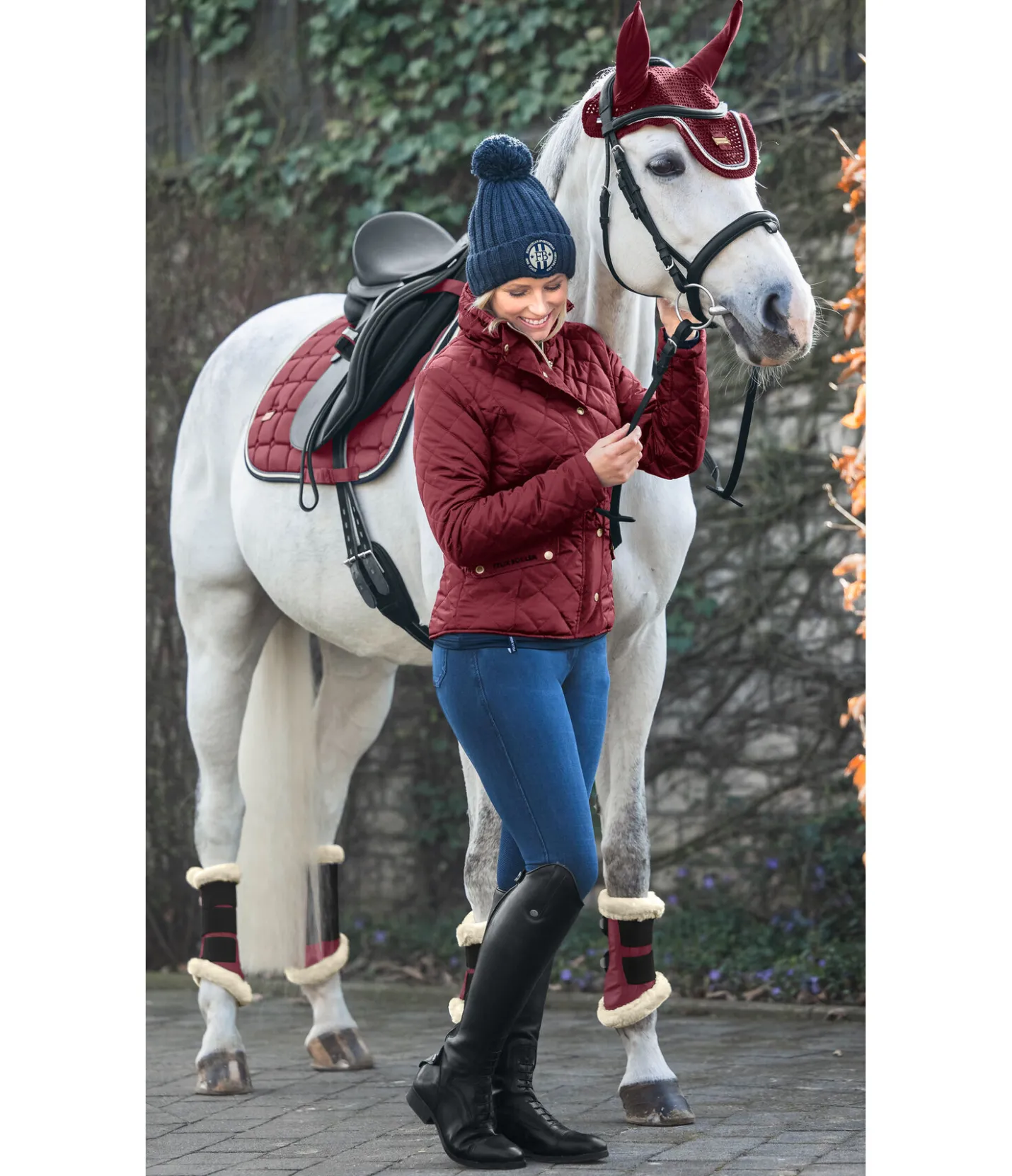 Felix Bühler Tapis de selle Essential bordeaux New