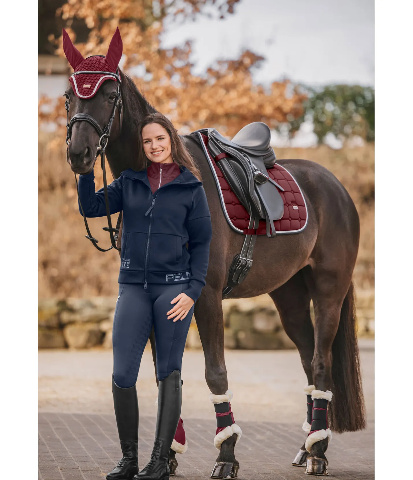 Felix Bühler Tapis de selle Essential bordeaux New