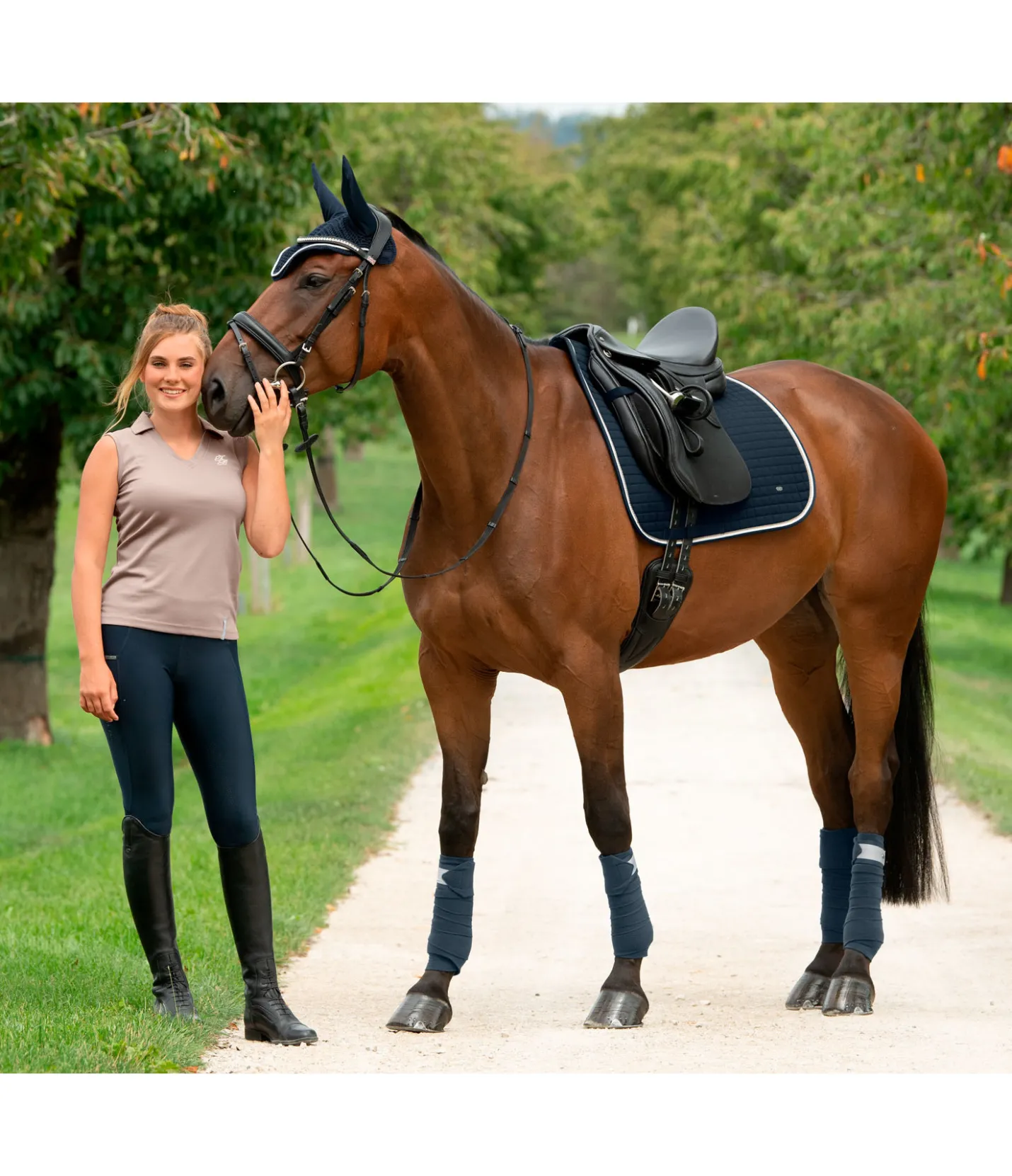 SHOWMASTER Tapis de selle Basic navy