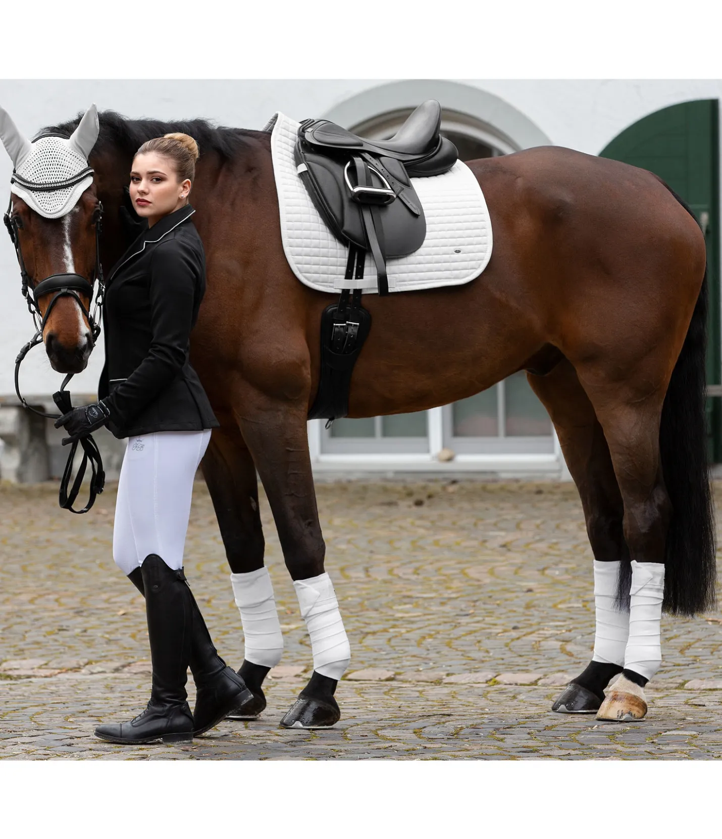 SHOWMASTER Tapis de selle Basic blanc Online