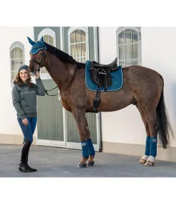 SHOWMASTER Tapis de selle Basic bleu océan Discount